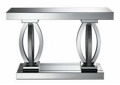 Current Gray And Gold Console Tables Regarding Contemporary Silver Sofa Table Express Furniture Outlet (View 14 of 15)
