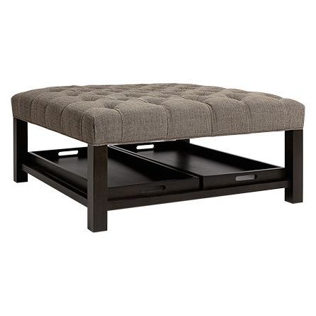 Current Tufted Ottoman Console Tables With Option For Coffee Table – Butler Tufted 39" Upholstered (View 15 of 15)