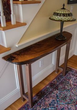 Custom Black Walnut Console Tablebench Dog Woodworks Inside Well Known Caviar Black Console Tables (View 3 of 15)