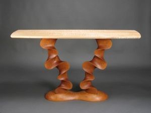 Custom Contemporary Console Table – Carved Cherry With Regarding Most Recent 2 Piece Modern Nesting Console Tables (View 13 of 15)