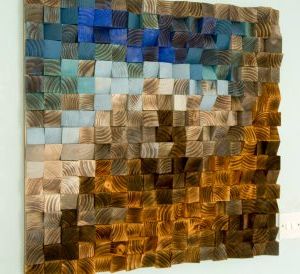 Custom Wall Art, Wood Wall Art Sculpture , Earth Tones Pertaining To Well Known Geometric Wood Wall Art (View 6 of 15)