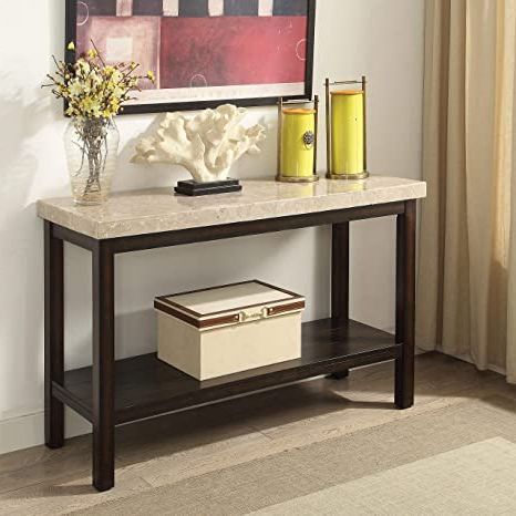 Dark Brown Console Tables With Regard To 2020 Amazon: Transitional Dark Walnut Sofa Table Brown (View 3 of 15)