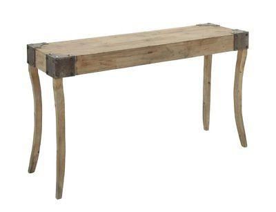 Deco 79 Console Table With Metal Bolts With Regard To Most Up To Date Black And Oak Brown Console Tables (View 6 of 15)