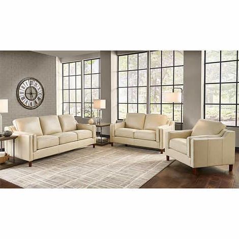 Dobson 3 Piece Leather Set – Sofa, Loveseat, Chair (View 2 of 15)