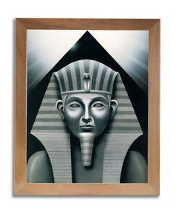 Egyptian Sphinx And Pyramid Wall Picture Honey Framed Art With Regard To Most Recent Spinx Wall Art (View 2 of 15)
