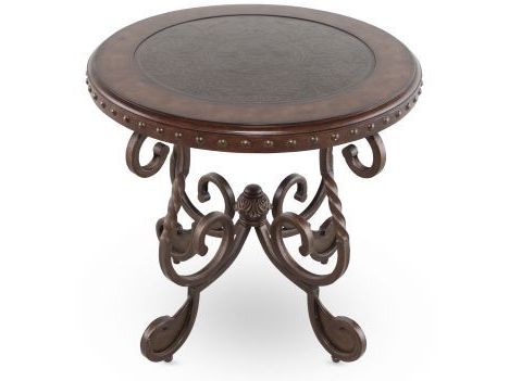 End Tables, Table, Metal With Antique Brass Aluminum Round Console Tables (View 2 of 15)