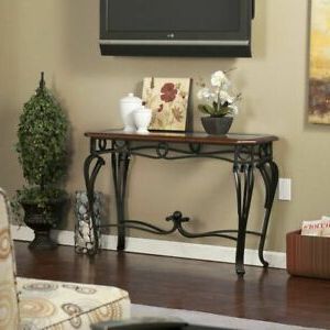 Espresso Wood And Glass Top Console Tables In Widely Used Sofa Table Wood Glass Wrought Iron Hallway Console Cherry (View 1 of 15)