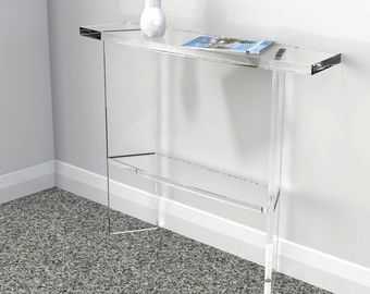 Etsy Inside Most Up To Date Clear Acrylic Console Tables (View 5 of 15)
