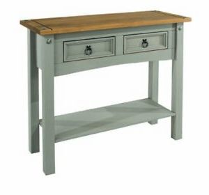 Famous 2 Drawer Console Tables In Core Products Corona Grey Washed 2 Drawer Console Hall (View 12 of 15)