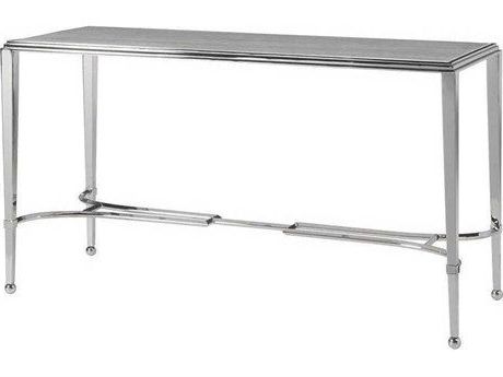 Famous Artistica Sangiovese Silver / Polished 54'' Wide Regarding Silver Leaf Rectangle Console Tables (View 7 of 15)