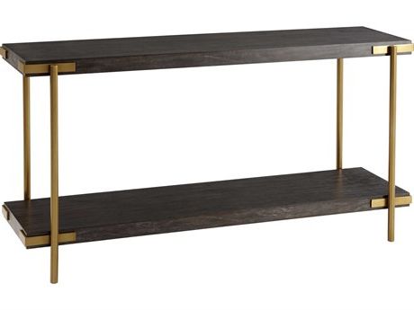 Famous Bronze Metal Rectangular Console Tables With Regard To Theodore Alexander Rowan Primavera & Brushed Brass  (View 11 of 16)