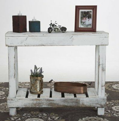 Famous Small Rustic Console Table Handmade Solid Wood Shelf Within Rustic Barnside Console Tables (View 2 of 15)