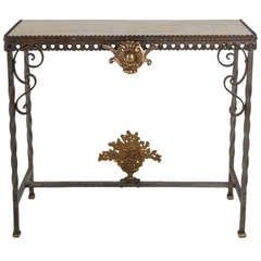 Fashionable Art Nouveau Oval Console Table From Austria With Bronze Throughout Antique Silver Aluminum Console Tables (View 10 of 15)