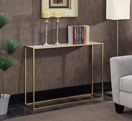Fashionable Faux Marble Console Tables Inside Amazon: Convenience Concepts Gold Coast Faux Marble (View 1 of 15)