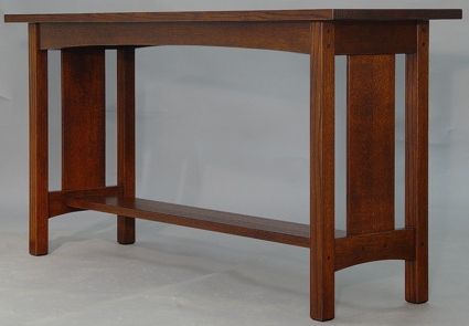 Fashionable Metal And Mission Oak Console Tables Regarding Mission Panel Sofa Table (View 10 of 15)