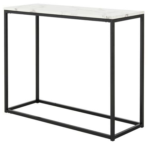 Faux Marble Console Tables Pertaining To Favorite Faux Marble Console Table, White (View 5 of 15)