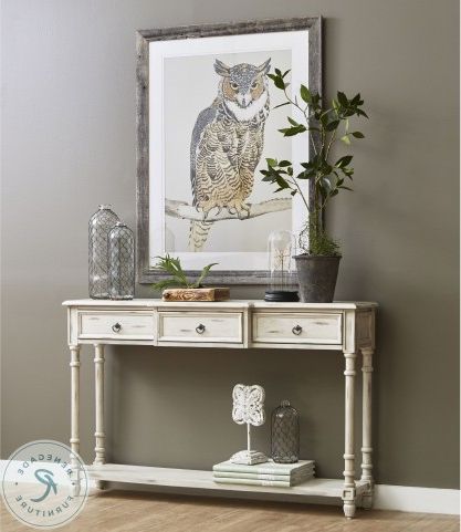 Favorite Ds 517126 2A Off White 2 Drawer Entryway Console Table For White Geometric Console Tables (View 3 of 15)