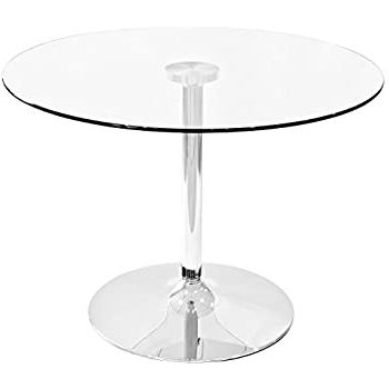 Favorite Orbit Dining Table – W 90Cm Round – Glass Top – Black Regarding Black Round Glass Top Console Tables (View 15 of 15)