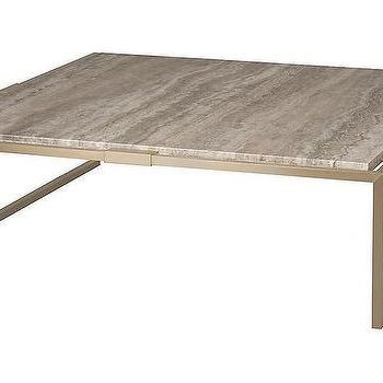 Favorite Spanish Travertine Top Coffee Table – Wisteria With Regard To Smoke Gray Wood Square Console Tables (View 9 of 15)