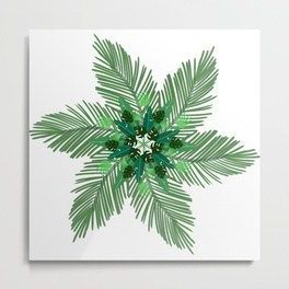 Favorite Tropical Wood Wall Art Within Tropical Palm Leaf Mandala Metal Print (View 2 of 15)