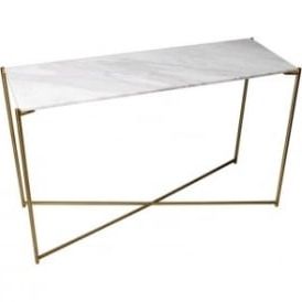 Favorite White Marble And Gold Console Tables Pertaining To Fusion Living (View 8 of 15)