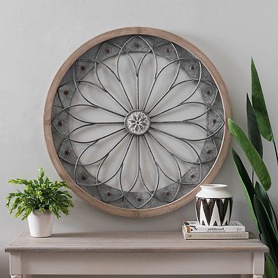 Flowers Wall Art With Most Current Floral Medallion Wood Framed Wall Plaque In  (View 4 of 15)