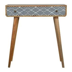 Geometric Console Tables In 2020 Console Table Light Mango Wood Brass Geometric White Black (View 1 of 15)