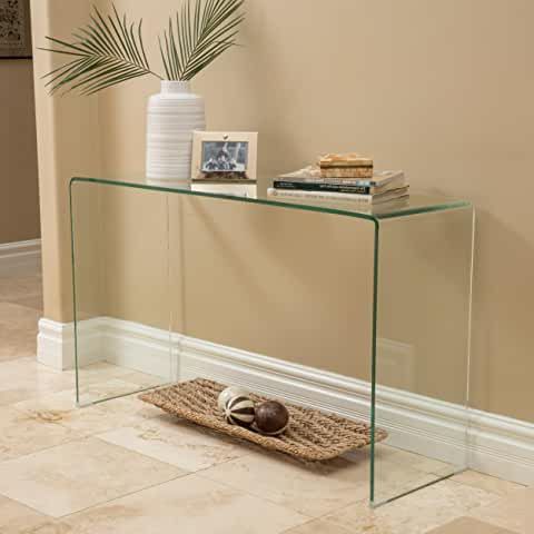 Glass And Chrome Console Tables Pertaining To Current Amazon: Glass Console Table (View 2 of 15)