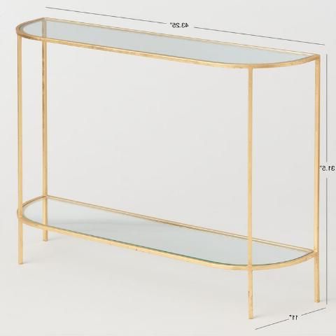 Glass And Gold Leaf Rosalyn Console Tableworld Market In Famous Geometric Glass Top Gold Console Tables (View 5 of 15)