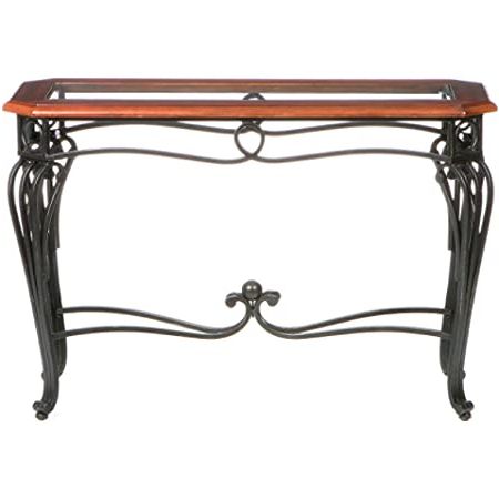 Glass And Pewter Console Tables In Recent Amazon: Sei Furniture Prentice Glass Top Sofa, Console (View 10 of 15)