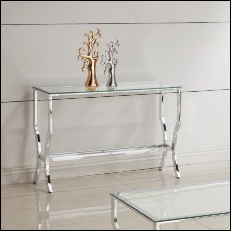 Glass Console Table For Chrome Console Tables (View 6 of 15)