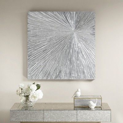 Glitter Wall Art For Current 30" Square Sunburst Silver Resin Dimensional Palm Box (View 3 of 15)