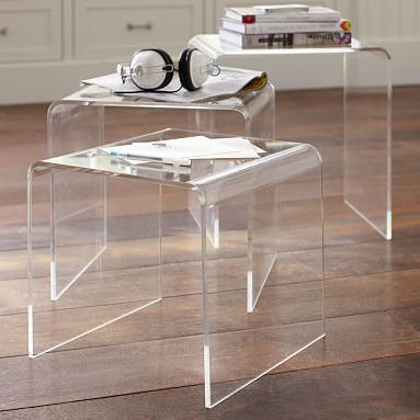 Gold And Clear Acrylic Console Tables Regarding Favorite Acrylic Nesting Tables (View 15 of 15)