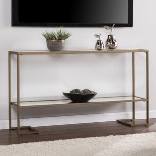 Gold And Mirror Modern Cube Console Tables In 2020 Mercer (View 7 of 15)