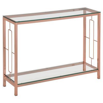 Gold Console Table, Glass Within Glass And Pewter Oval Console Tables (View 10 of 15)