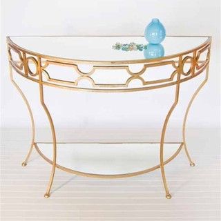 Gold Console Tables For Trendy Worlds Away Treillage Gold Leaf Console Table – Modern (View 14 of 15)