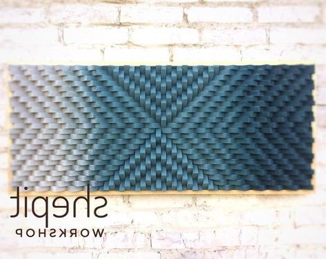 Gradient Wall Art Intended For Favorite Large Wood Wall Art – Gradient Navy Blue Gray Wood (View 11 of 15)