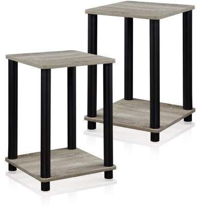 Gray And Black Console Tables In Well Known Furinno 2 99800Gyw/Bk Turn N Tube End Table, French Oak (View 12 of 15)