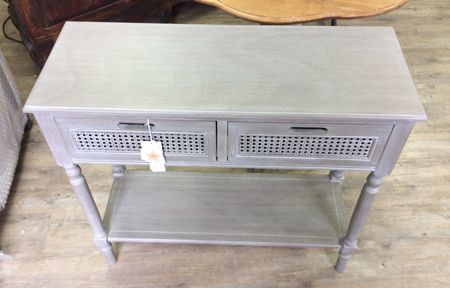 Gray Wash Console Tables Inside Trendy Grey 2 Drawer Console Table – Milan Range Damaged Second  (View 13 of 15)