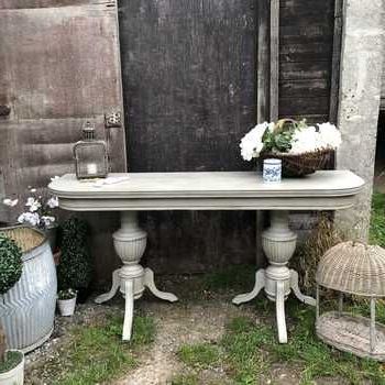 Gray Wash Console Tables Within Trendy Beautiful Grey Hand Painted Vintage Tudor Country (View 7 of 15)