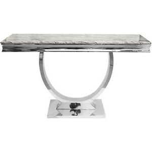 Grey Marble Top Modern Console Table Hallway Side Table Inside Latest Large Modern Console Tables (View 11 of 15)