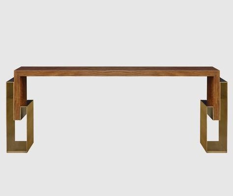 Handmade Console With A Rectangular Surface In Brazilian Throughout 2020 Oxidized Console Tables (View 10 of 15)