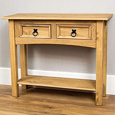 Home Discount Corona 2 Drawer Pine Console Table With Pertaining To Current 2 Drawer Console Tables (View 4 of 15)