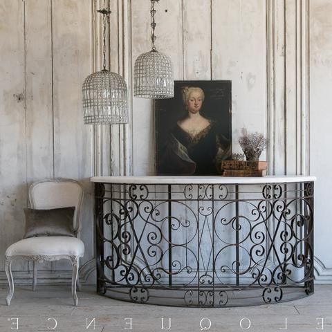 Iron Balcony, Marble Console, Furniture With Marble And White Console Tables (View 13 of 15)