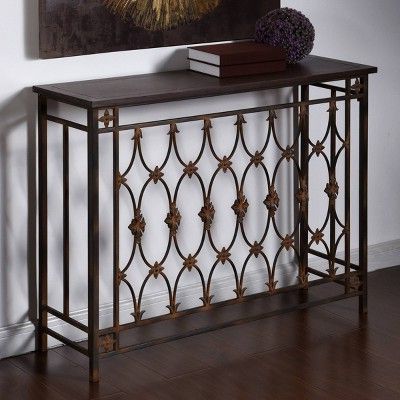Iron Console Within Best And Newest Gray Wood Black Steel Console Tables (View 15 of 15)