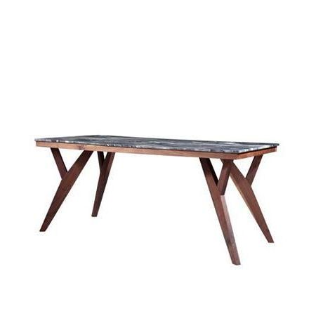 Karlo A Rectangle Dining Table – Wow Modern Furniture Pertaining To Popular Walnut And Gold Rectangular Console Tables (View 8 of 15)