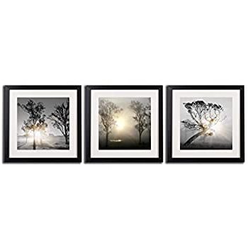 Landscape Framed Art Prints Regarding Most Current Amazon: Black And White Wall Art Painting For Living (View 12 of 15)