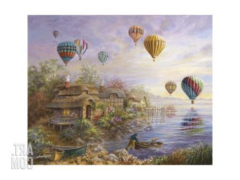 Latest 'Air Balloons Over Cottageville' Giclee Print – Nicky Regarding Balloons Framed Art Prints (View 1 of 15)