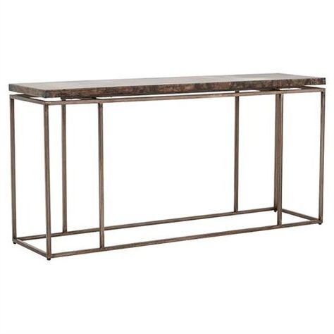 Latest Oxidized Console Tables Pertaining To Rollins Industrial Loft Bronze Iron Console Table (View 13 of 15)