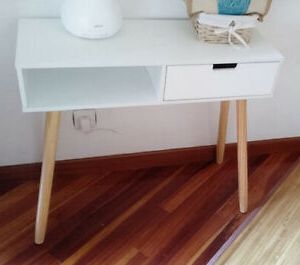 Latest Scandinavian Console Table Desk With Drawer Hallway Living For White Geometric Console Tables (View 11 of 15)